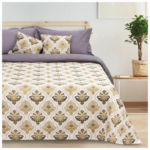 Покрывало гобеленовое Этель Барокко бежевый 240х200 см пэ 80 хлопок 20 450 гм2 2817₽