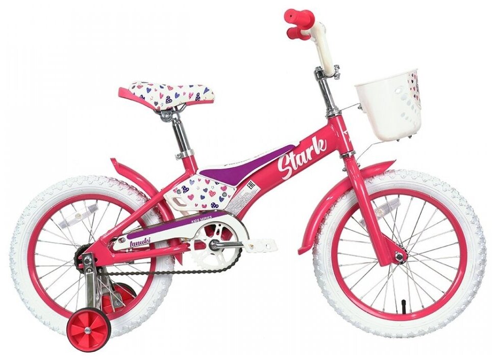 Детский велосипед Stark Tanuki 12 Girl (2021) 12 Розово-фиолетовый