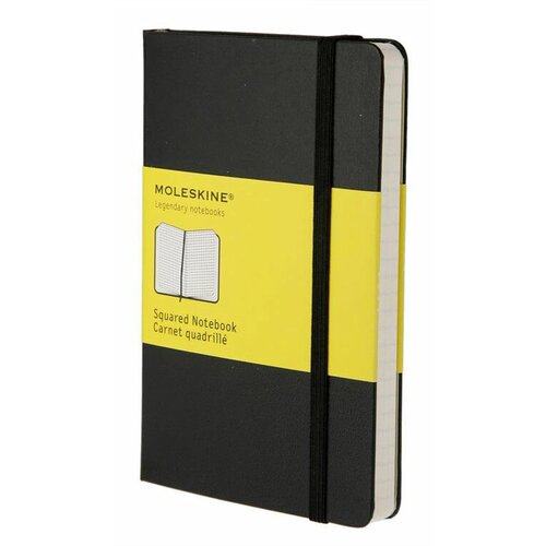 Блокнот Moleskine CLASSIC, 192стр, в клеточку, твердая обложка, черный [mm712]