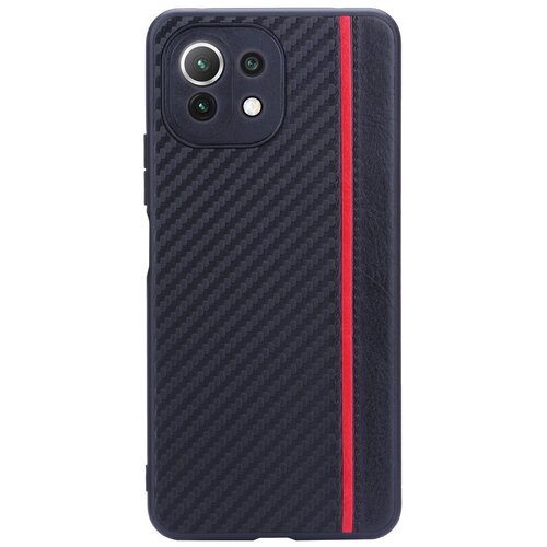 фото Чехол накладка g-case carbon для xiaomi mi 11 lite (сяоми ксяоми ми 11 лайт), черная