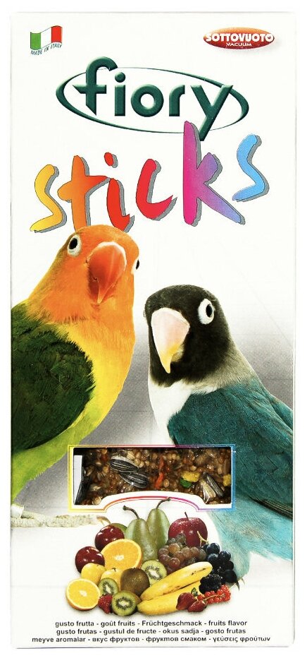 Fiory (Фиори) - Палочки для Средних попугаев с фруктами 2х60 г