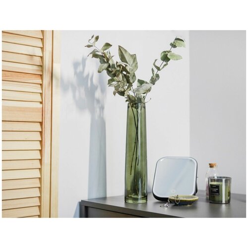 Стеклянная ваза для одного цветка ксандра дымчато-зелёная 30 см Edelman Mica 1083755 1815₽