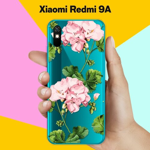 Силиконовый чехол Розовые цветы на Xiaomi Redmi 9A