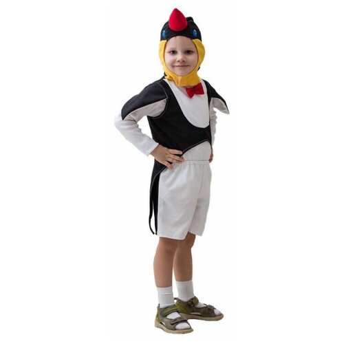 фото Карнавальный костюм пингвин с шортами, 3-5 лет, 104-116см нет бренда