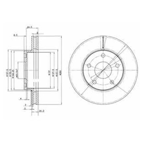 фото Тормозной диск delphi bg2346 для ford scorpio i
