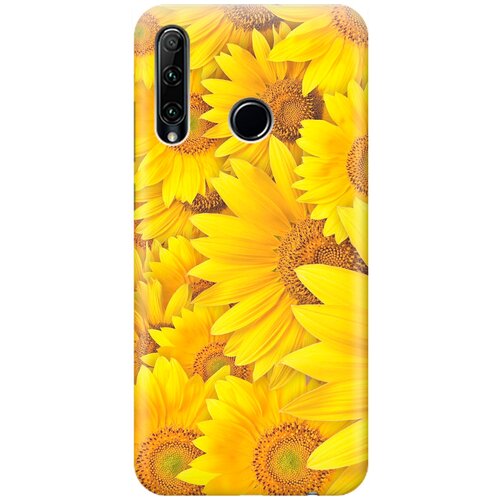 фото Силиконовый чехол на honor 10i / 20e / хонор 10 ай / 20е с принтом "море подсолнухов" gosso