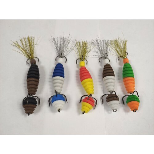 Мандула Вибро для рыбалки 5 шт Набор мягких приманок на щуку судака 699₽