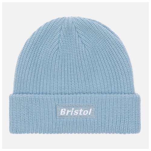 Шапка F.C. Real Bristol Small Classic Logo Beanie голубой, Размер ONE SIZE