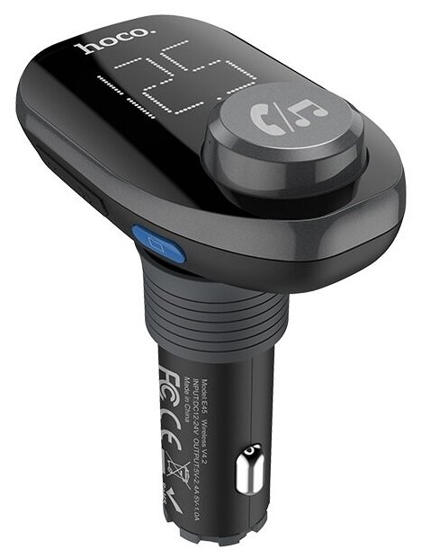 Bluetooth FM модулятор, E45, HOCO, черный