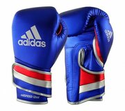 Перчатки боксерские AdiSpeed Metallic сине-красно-серебристые (вес 16 унций)