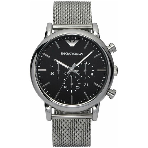 Большие Мужские Часы Emporio Armani Серебристые AR1808