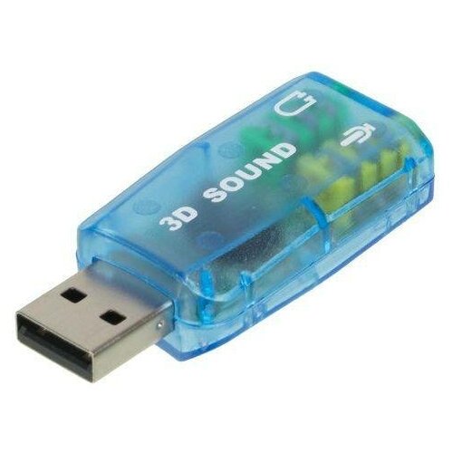 Звуковая карта, C-media, USB, синего цвета звуковая карта trua71 cm108 2 0 channel volume usb