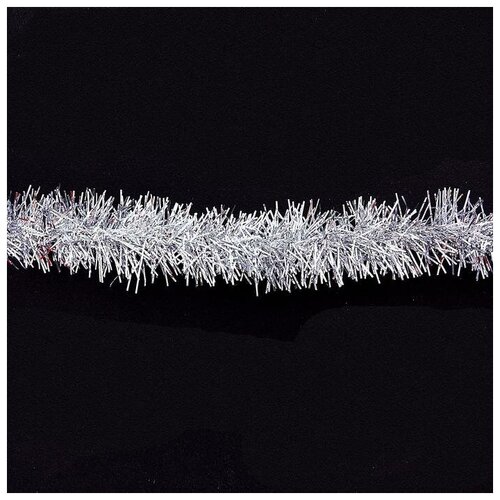 Тесьма в виде мишуры серебро 15 см в упаковке 245 метров 602₽