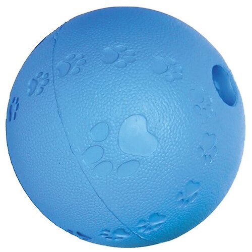 Игрушка для собак резиновая ROSEWOOD Мяч для лакомств, голубая, 8см (Великобритания)