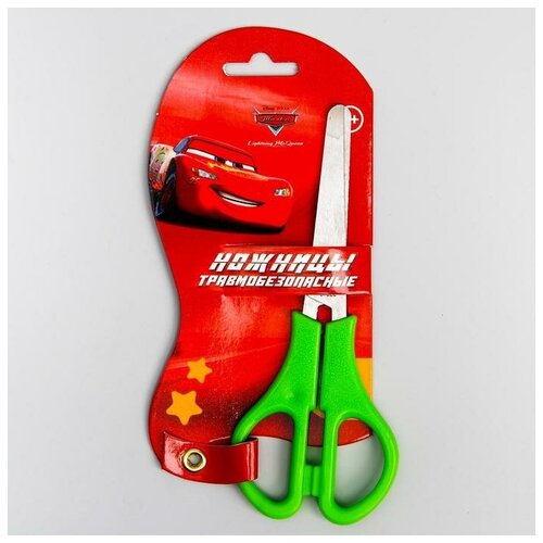 Disney Ножницы детские 12 см, безопасные, пластиковые ручки, Тачки, микс