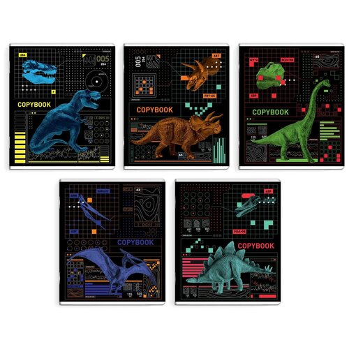 Феникс+ (канцтовары) Тетрадь Динозавры, А5+, 48 листов, клетка, в ассортименте