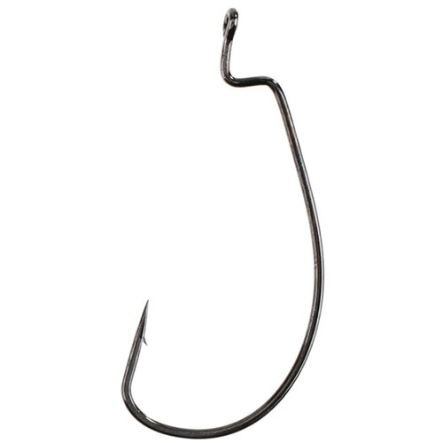 фото Офсетный крючок mikado worm 1 № 4 ( 5 шт.), черный никель, размер: 2
