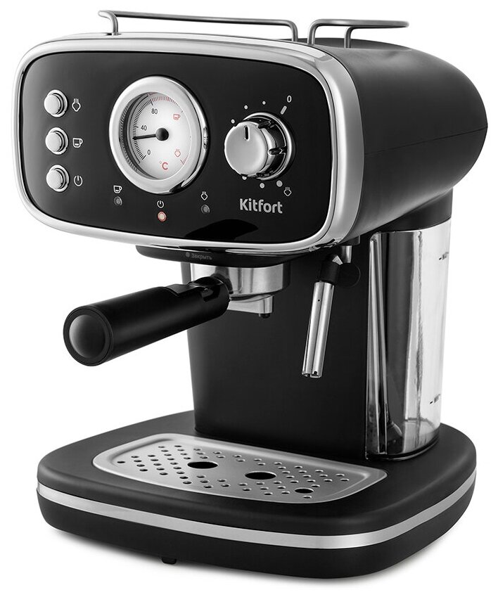 Кофеварка рожковая Kitfort KT-736, черный - фотография № 3