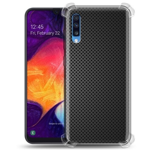 фото Дизайнерский силиконовый с усиленными углами чехол для samsung galaxy a70 металл 100gadgets