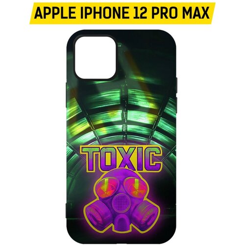 Чехол-накладка Krutoff Soft Case Cтандофф 2 (Standoff 2) - Стикер Toxic для iPhone 12 Pro Max черный чехол накладка krutoff soft case cтандофф 2 standoff 2 стикер toxic для iphone 15 plus черный