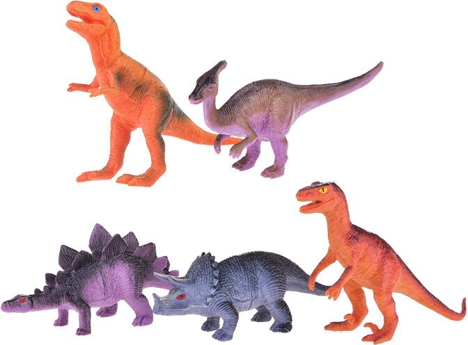 Игровой набор 1Toy В мире животных Динозавры 5 штук 10 - 15 см - фото №9