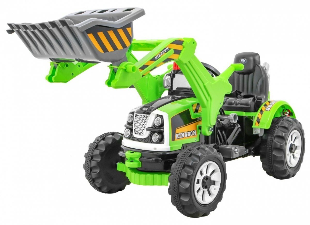 Jiajia Детский электромобиль трактор на аккумуляторе 12V / зеленый - JS328A-GREEN