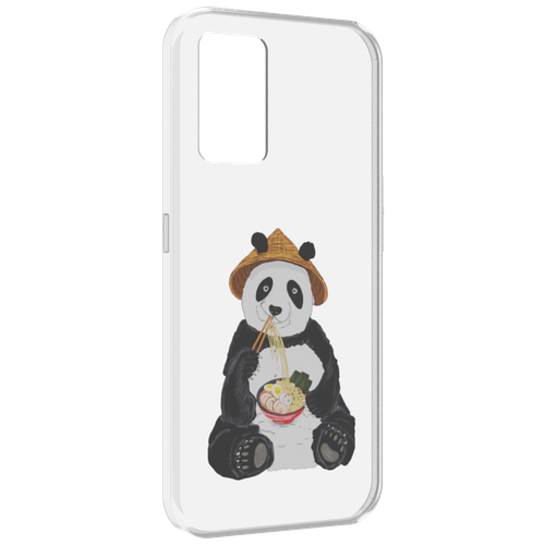 Чехол MyPads панда-любит-лапшу для Oppo K10 4G задняя-панель-накладка-бампер