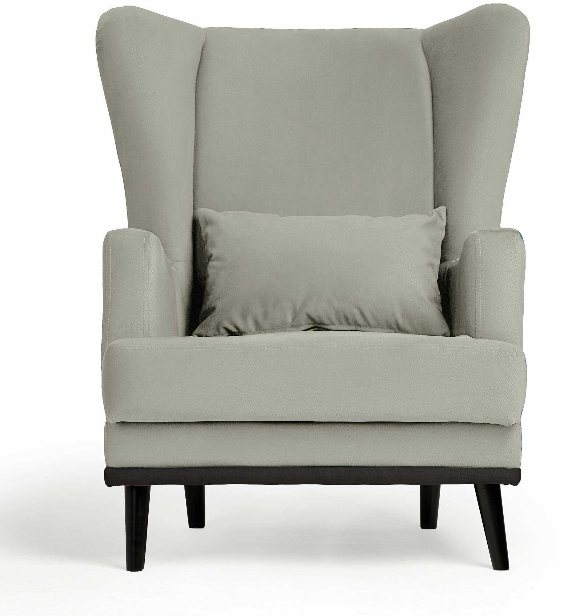 Кресло Оскар мягкое для отдыха в гостиную, с подушкой, на ножках, велюр Mfist 04
