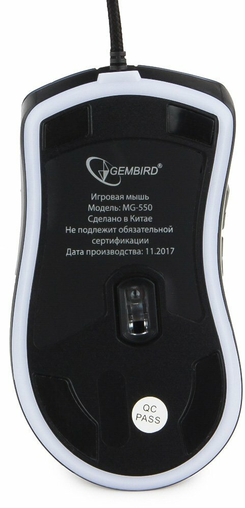 Мышь проводная Gembird MG-550 чёрный USB - фото №3