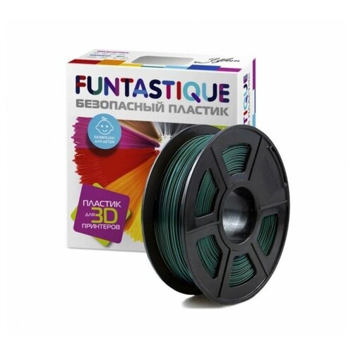 Пластик в катушке Funtastique (PETG,1.75 мм,1 кг) , цвет темно-зеленый, пластик для 3д принтера , картридж , леска , для творчества
