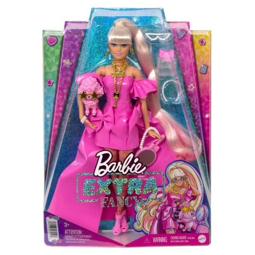 Кукла Barbie extra / Барби Экстра розовом платье Extra Fancy