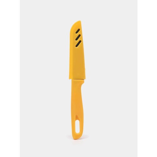 Нож кухонный в футляре / Нож туристический, цвет желтый