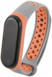 Ремешок двухцветный Red Line для фитнес-браслета Xiaomi Mi Band 4/ Mi Band 3, серый с розовым