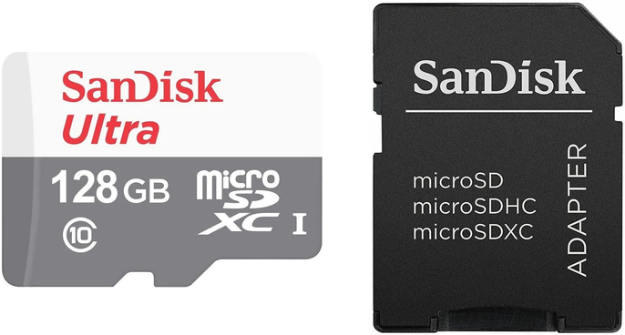 Карта памяти Sandisk microSDXC 128Gb Ultra Class 10 UHS-I (100/10 MB/s)