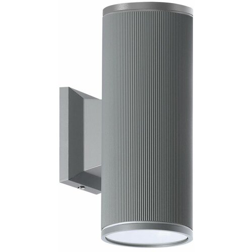 Уличный настенный светильник E27*2, IP65, круглый, серый