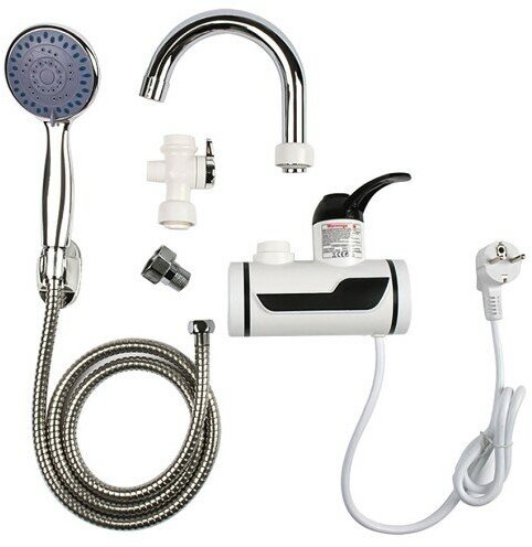 Электрический кран-водонагреватель с душем Instant Electric Heating Water Faucet and Shower - фотография № 2