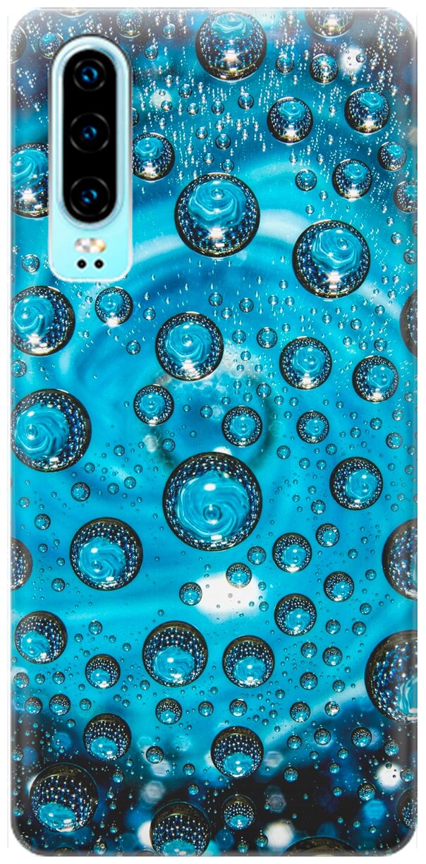 RE: PA Накладка Transparent для Huawei P30 с принтом "Голубые капли"