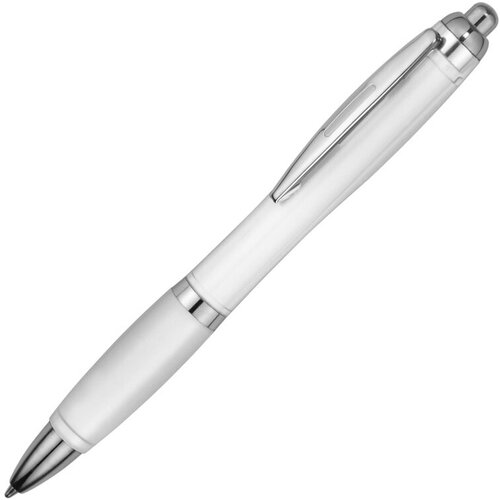 Ручка пластиковая шариковая Nash, белый, синие чернила
