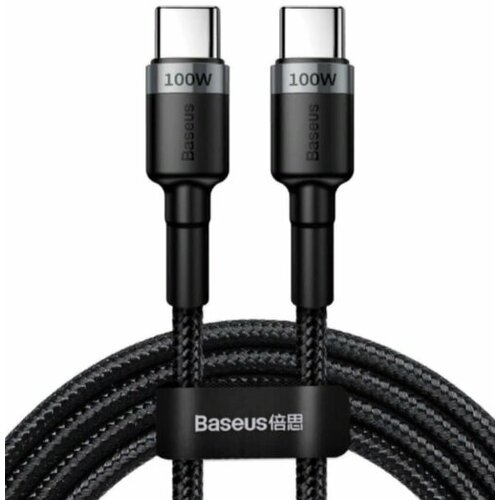 Кабель Baseus Cafule PD2.0 100W Flash Charging Type-C For Type-C Cable (20V 5A) 2м (CATKLF-ALG1, CATKLF-AL91) QC3.0 (black) usb 4 thunderbolt 3 cable 40g bps super speed usb c data cable 100w 5a 20v 3 1 5k 60hz type c charger cable for macbook pro