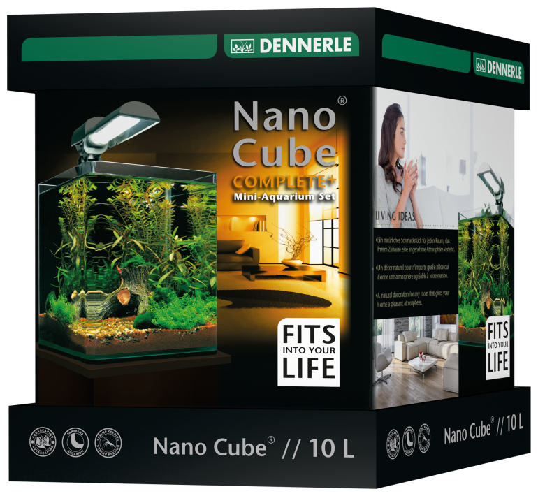 Dennerle Nanocube Complete+ Style LED, Аквариум 10 литров (фильтр, освещение, питательная подложка) - фотография № 2