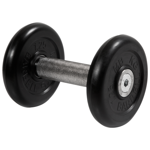 Гантель неразборная MB Barbell MB-FdbM-B черный гантель tight set 21 кг mb barbell mb fdbm b21