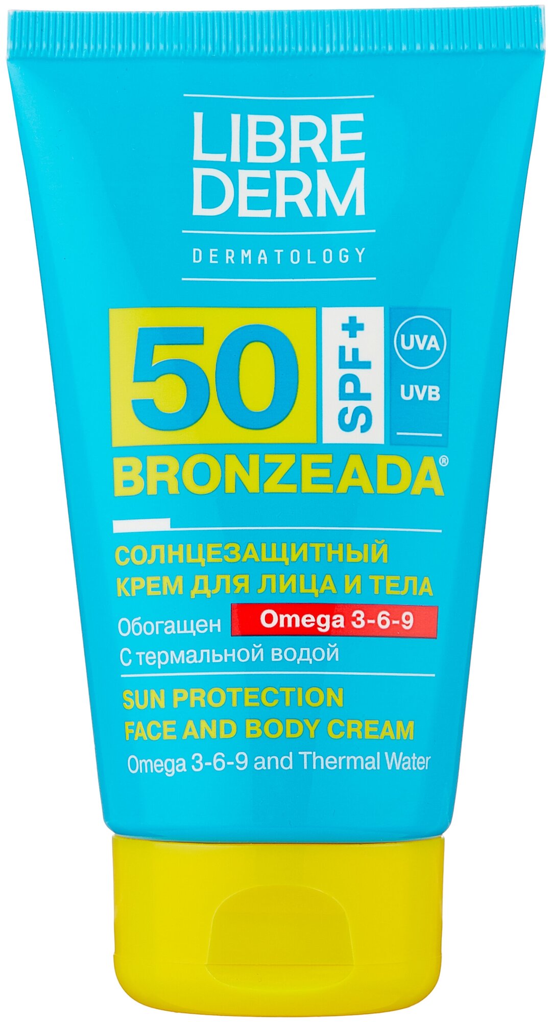 Librederm Librederm Bronzeada солнцезащитный крем для лица и тела Omega 3-6-9 SPF 50, 150 мл