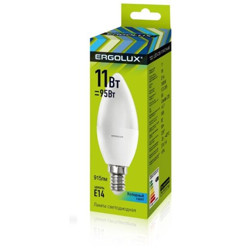 Лампа светодиодная Ergolux LED-C35-11W-E14-4K, Свеч