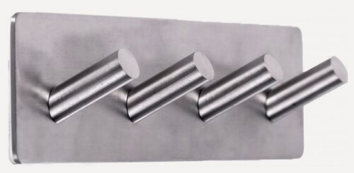 Изображение товара Крючок Ridder 180*45*32 четверной нерж. матовый самоклеящийся