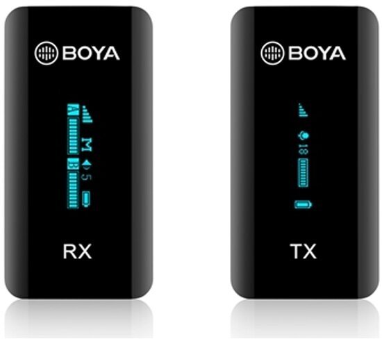 Беспроводной микрофон Boya BY-XM6-S1 Миниатюрная 2,4 ГГц двухканальная беспроводная микрофонная система.