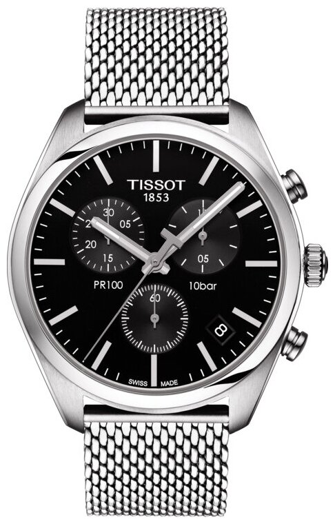 Наручные часы TISSOT T-Classic T101.417.11.051.01, черный, серебряный