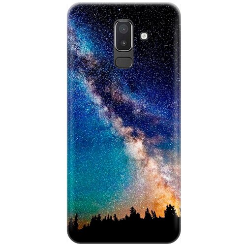 фото Силиконовый чехол на samsung galaxy j8 / самсунг джей 8 с принтом "лес и звезды" re:pa