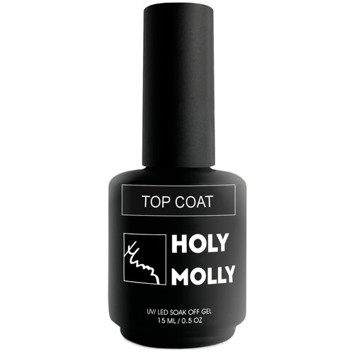 HOLY MOLLY верхнее покрытие Top coat, прозрачный, 15 мл