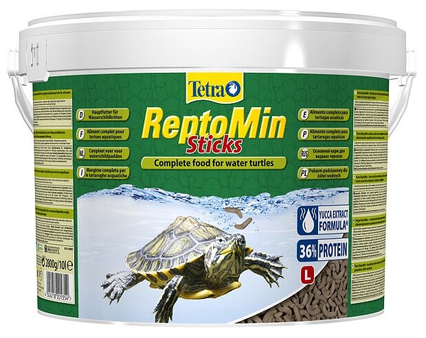 Tetra ReptoMin Sticks корм в виде палочек для водных черепах (ведро), 10 л - фотография № 2