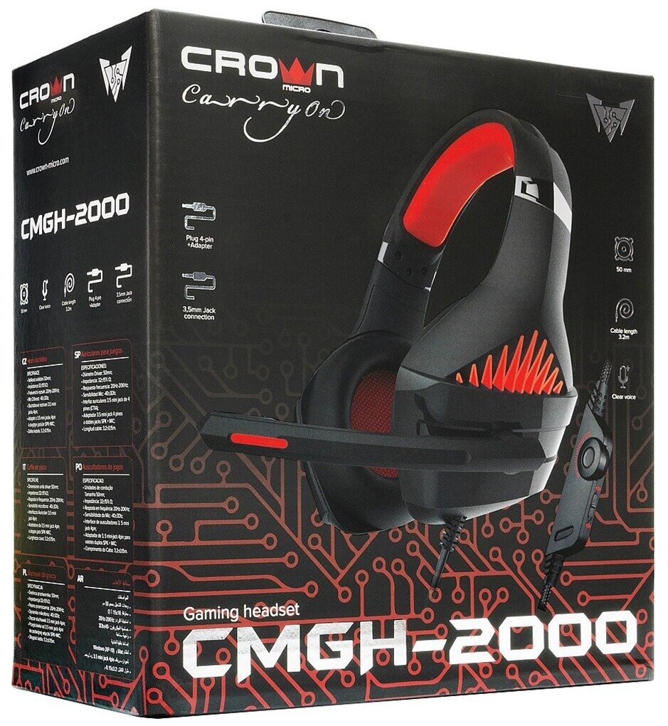 Компьютерная гарнитура CROWN MICRO CMGH-20